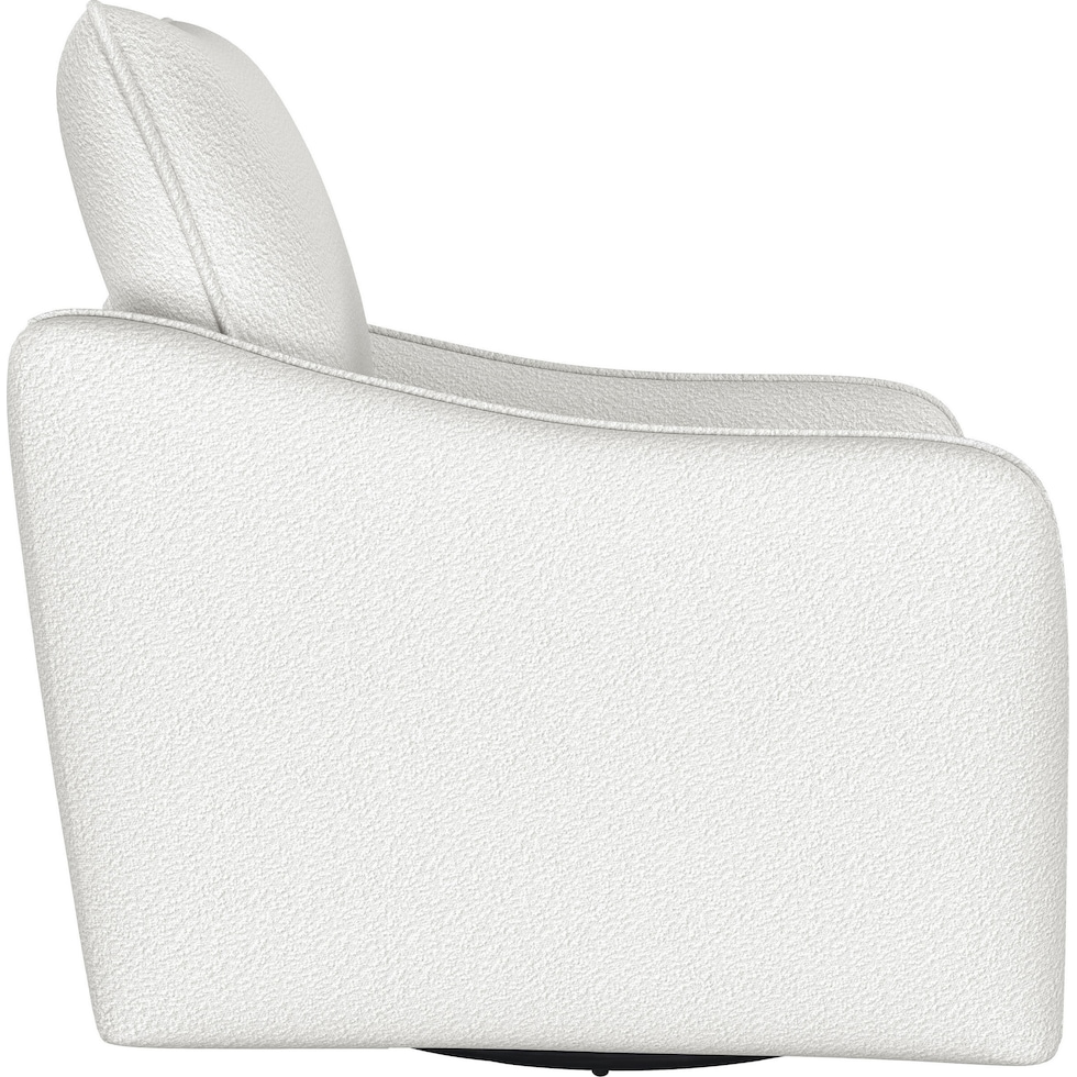 ellorie white swivel glider chair   