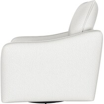 ellorie white swivel glider chair   