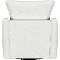 ellorie white swivel glider chair   