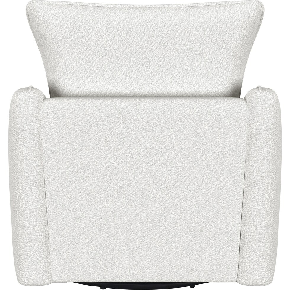 ellorie white swivel glider chair   