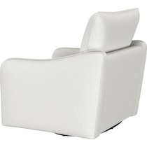 ellorie white swivel glider chair   