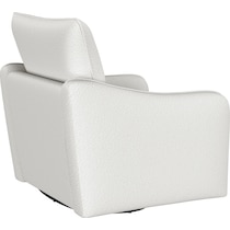 ellorie white swivel glider chair   
