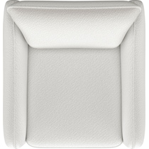 ellorie white swivel glider chair   
