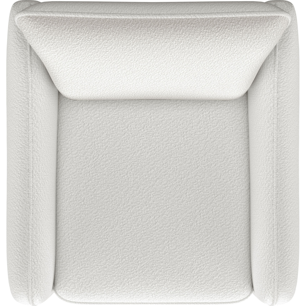 ellorie white swivel glider chair   