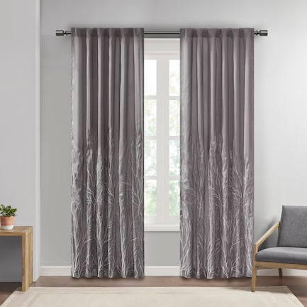 Elmira 84" Window Curtain - Gray