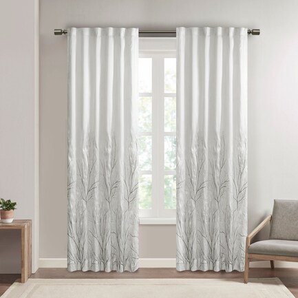 Elmira 95" Window Curtain - White