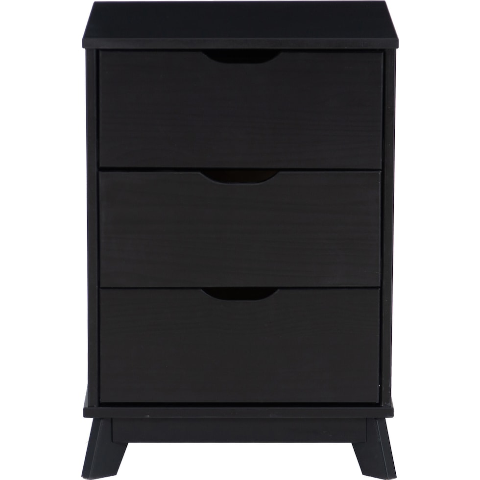 elna black nightstand   