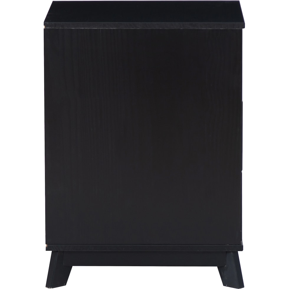 elna black nightstand   