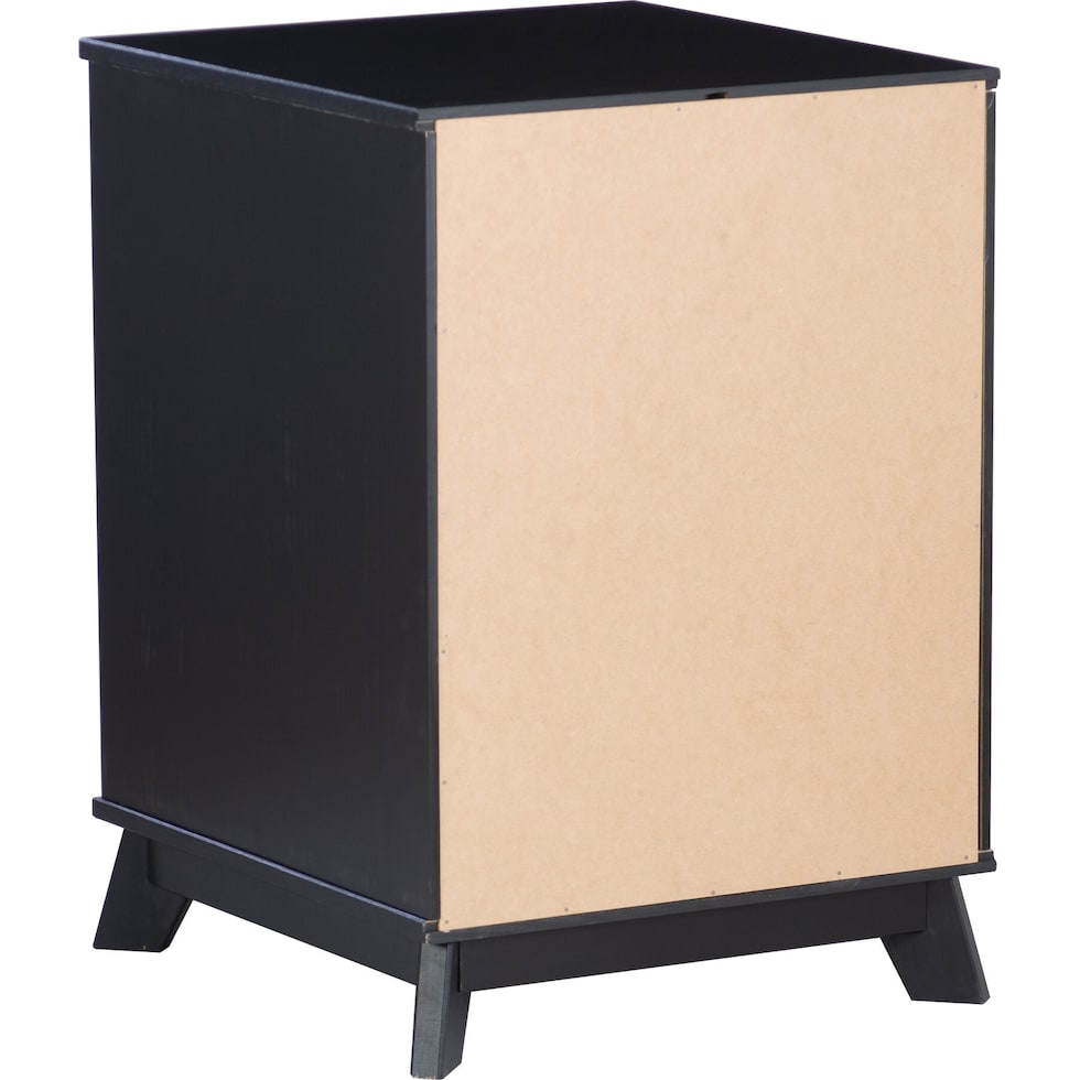 elna black nightstand   