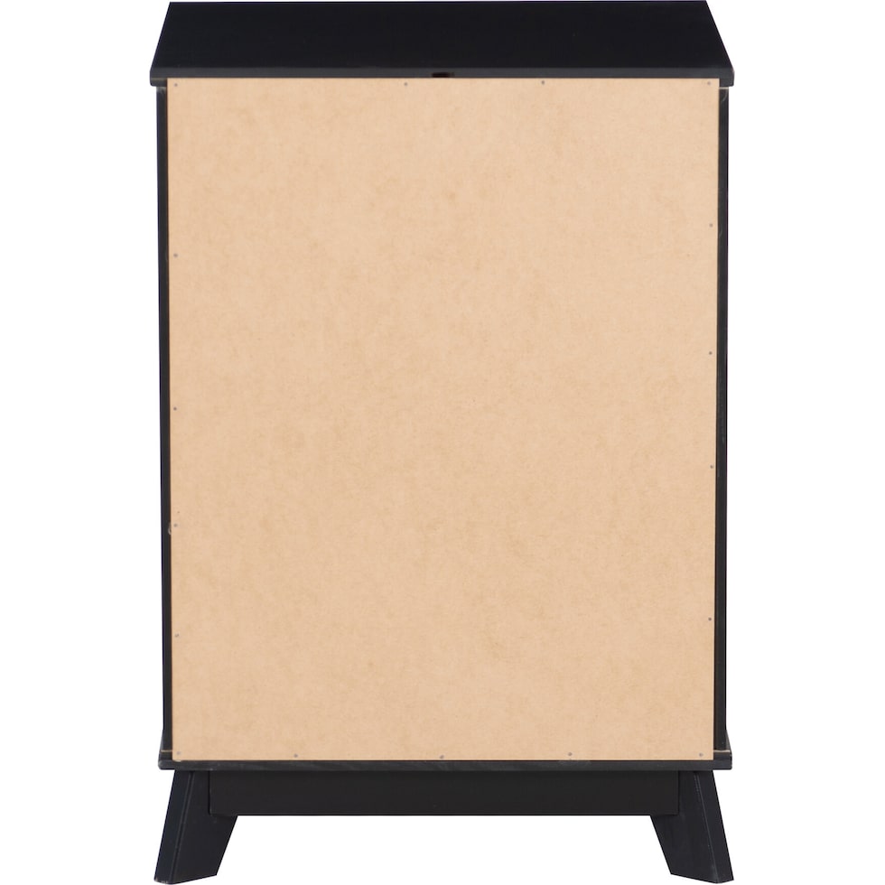 elna black nightstand   