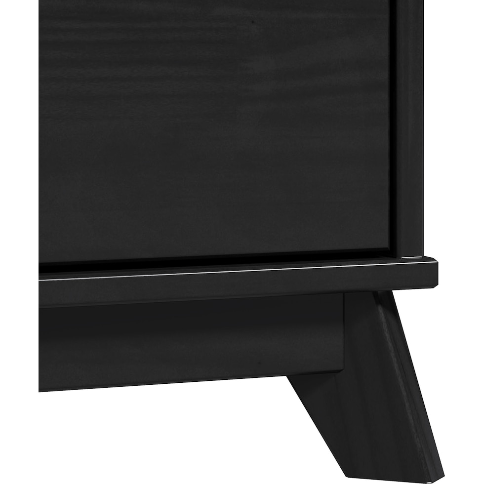 elna black nightstand   