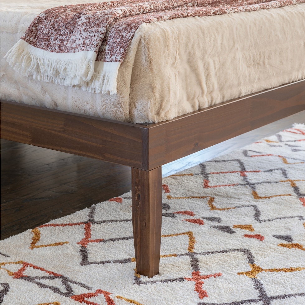 elna dark brown full bed   