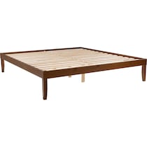 elna dark brown king bed   