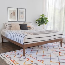 elna dark brown king bed   