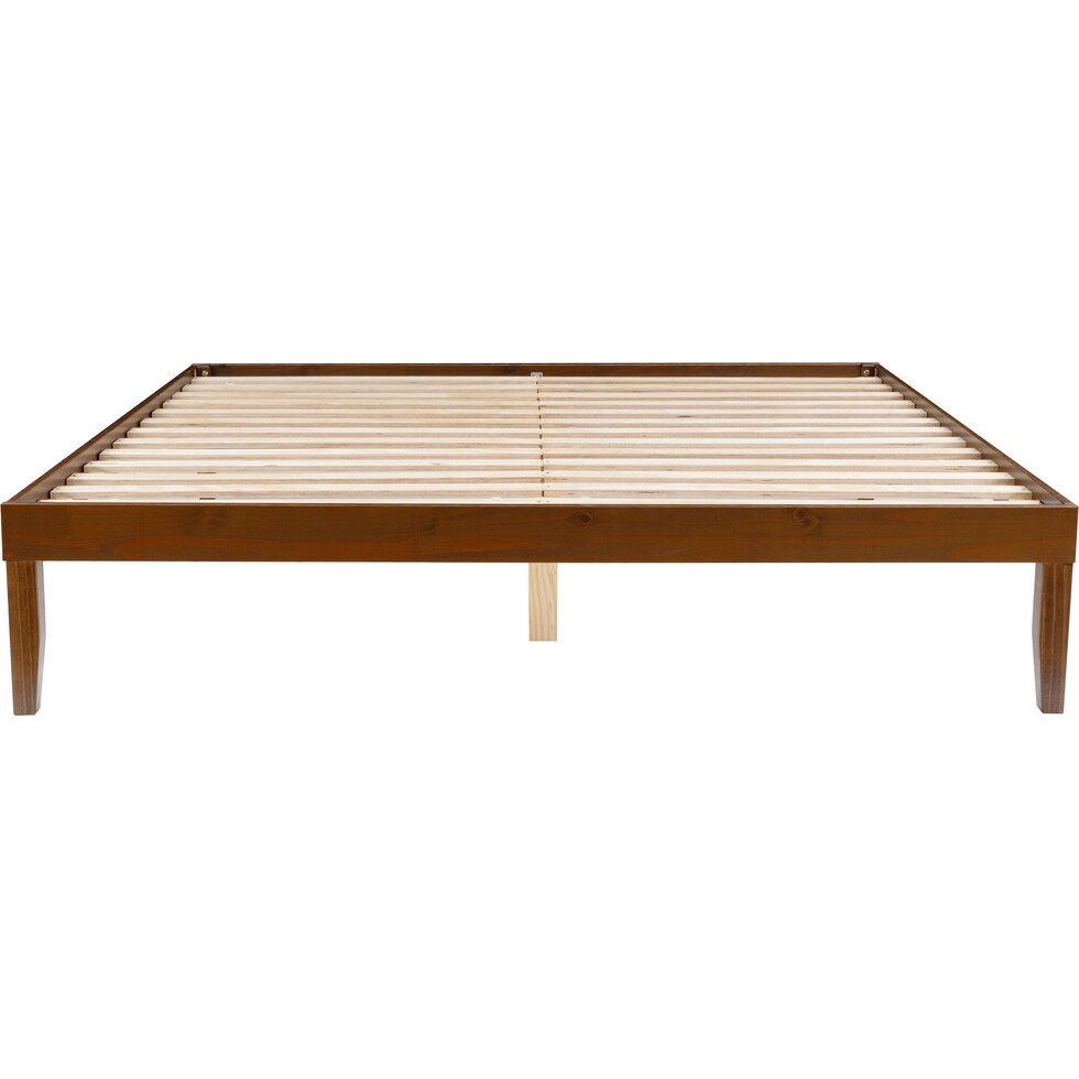 elna dark brown king bed   