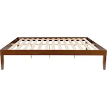 elna dark brown king bed   