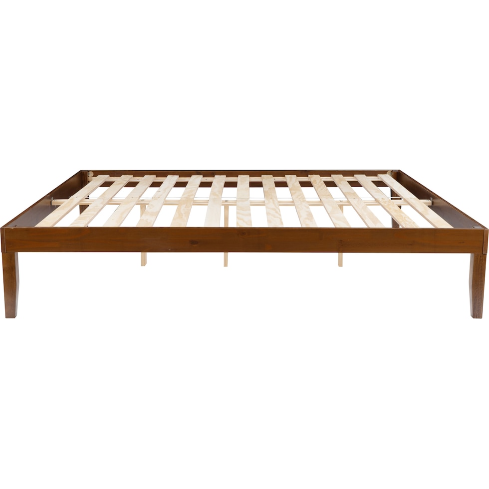elna dark brown king bed   