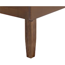 elna dark brown king bed   