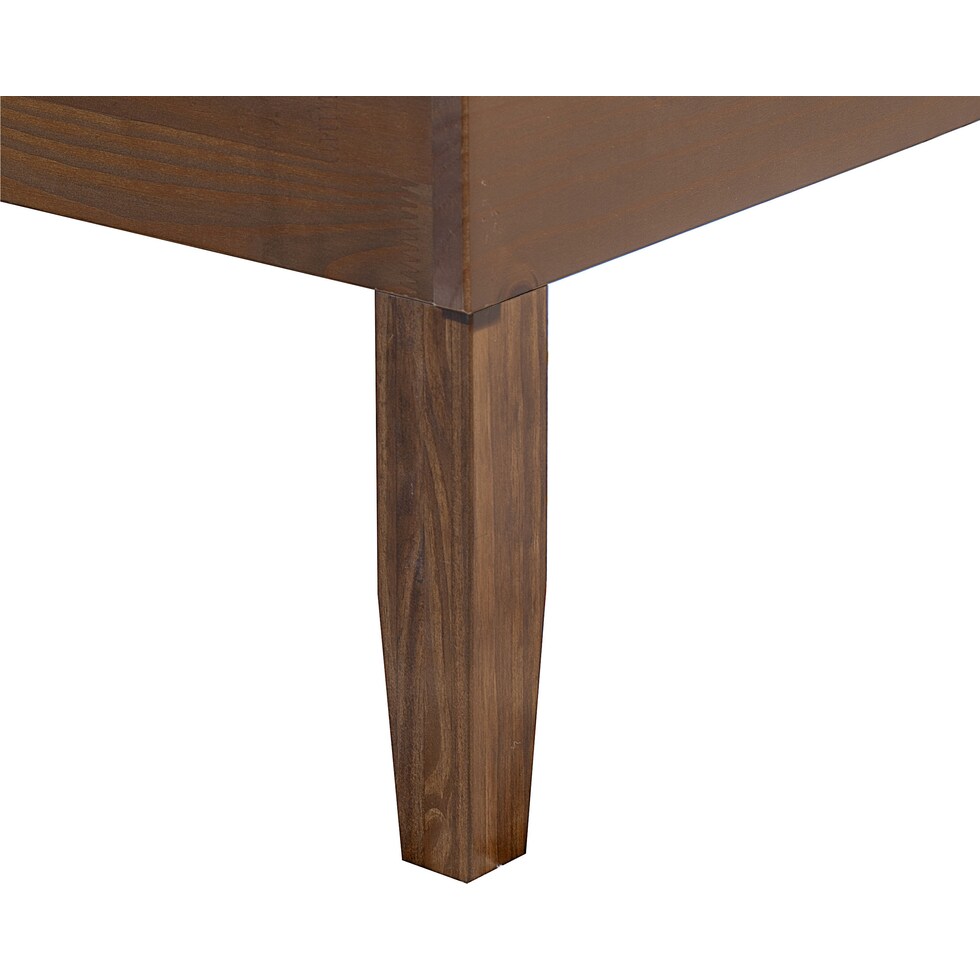elna dark brown king bed   