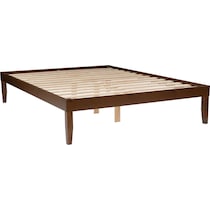 elna dark brown queen bed   