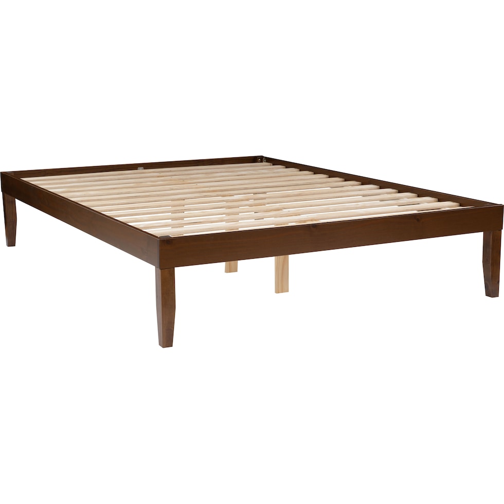 elna dark brown queen bed   