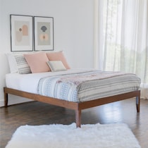 elna dark brown queen bed   