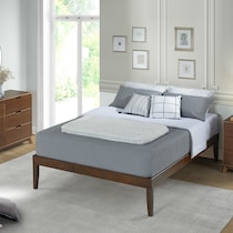 elna dark brown queen bed   
