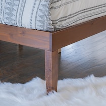elna dark brown queen bed   