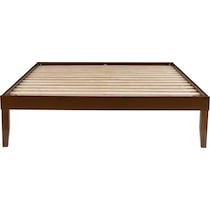 elna dark brown queen bed   