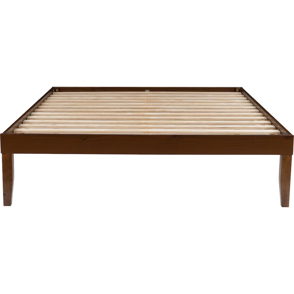 elna dark brown queen bed   