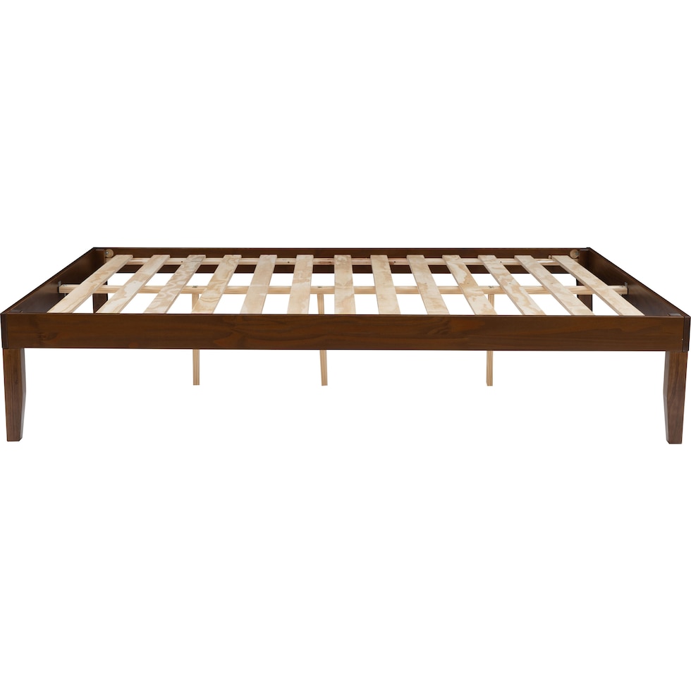elna dark brown queen bed   