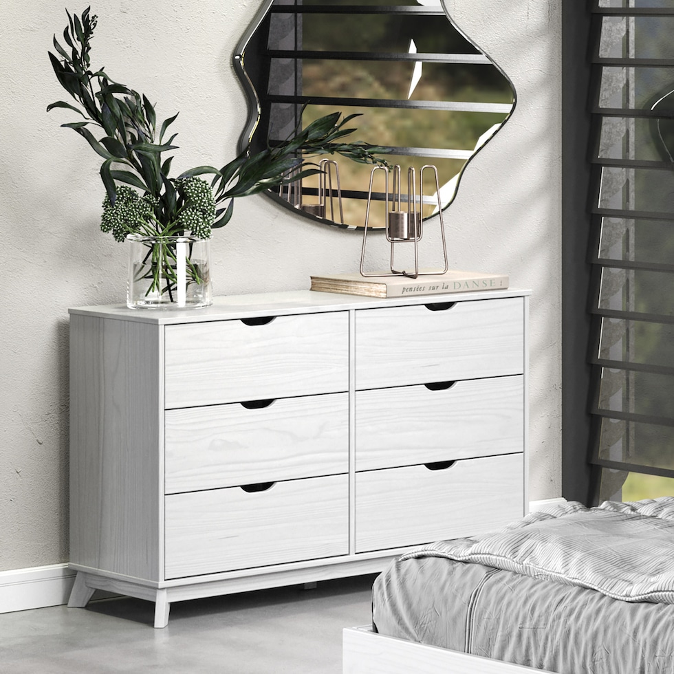 elna white dresser   