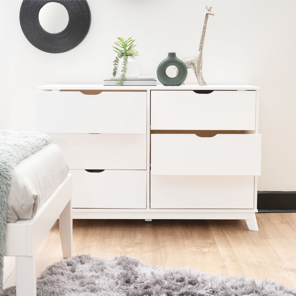 elna white dresser   