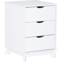 elna white nightstand   