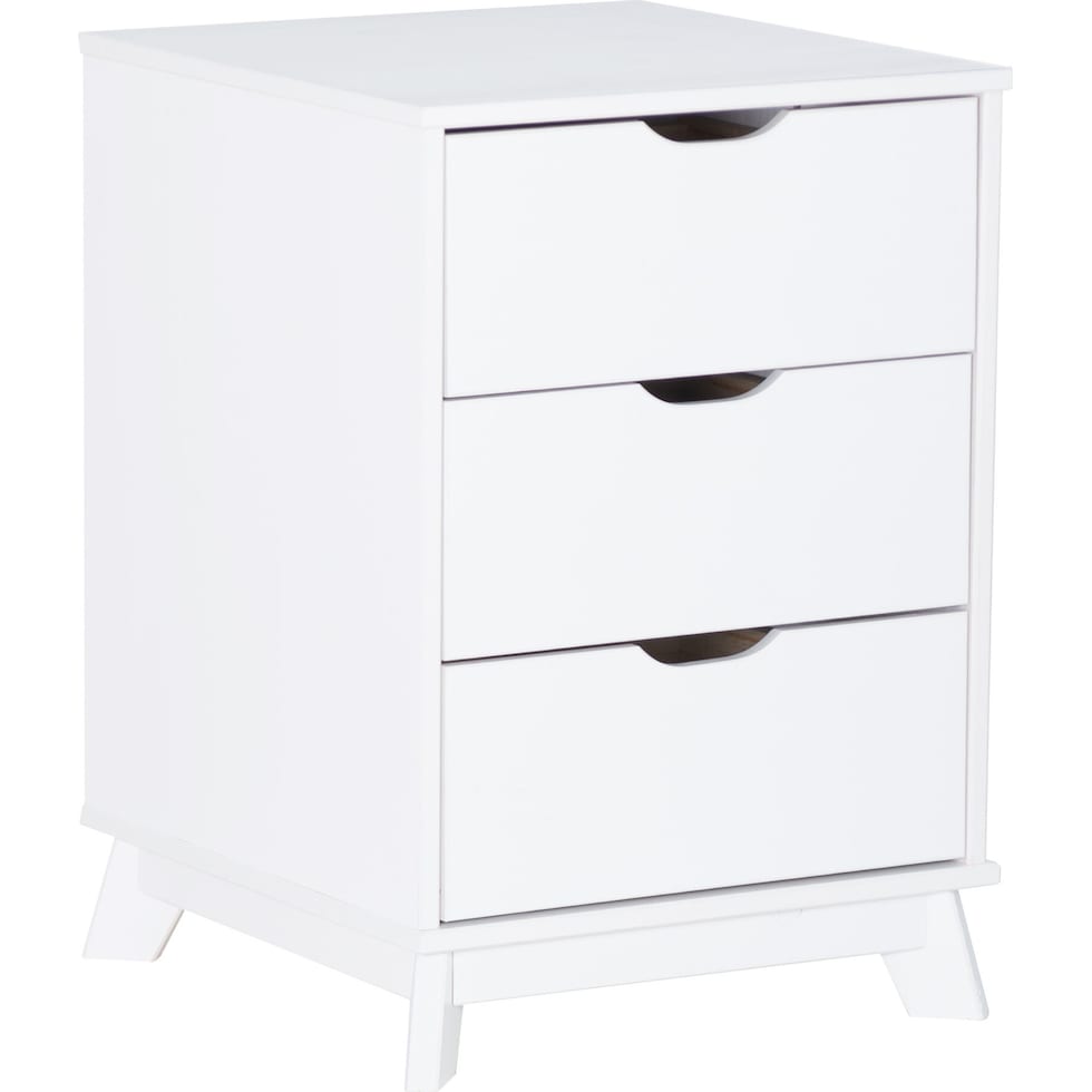 elna white nightstand   