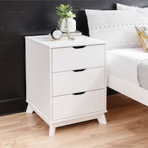 elna white nightstand   