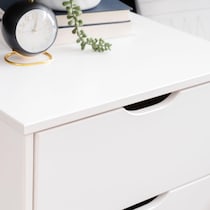 elna white nightstand   