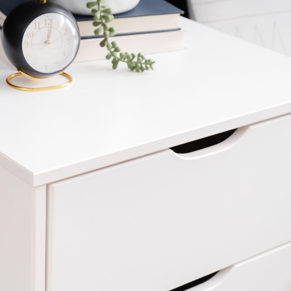 elna white nightstand   
