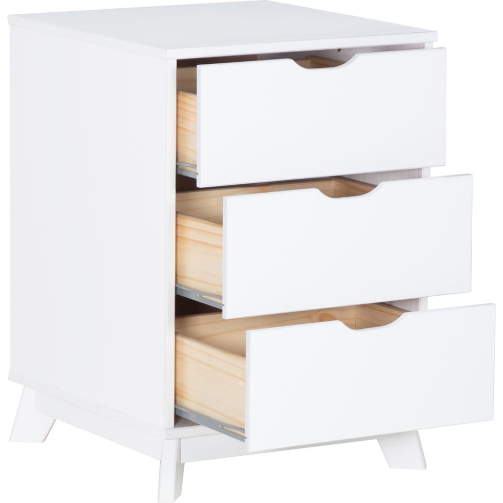 elna white nightstand   