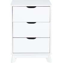 elna white nightstand   