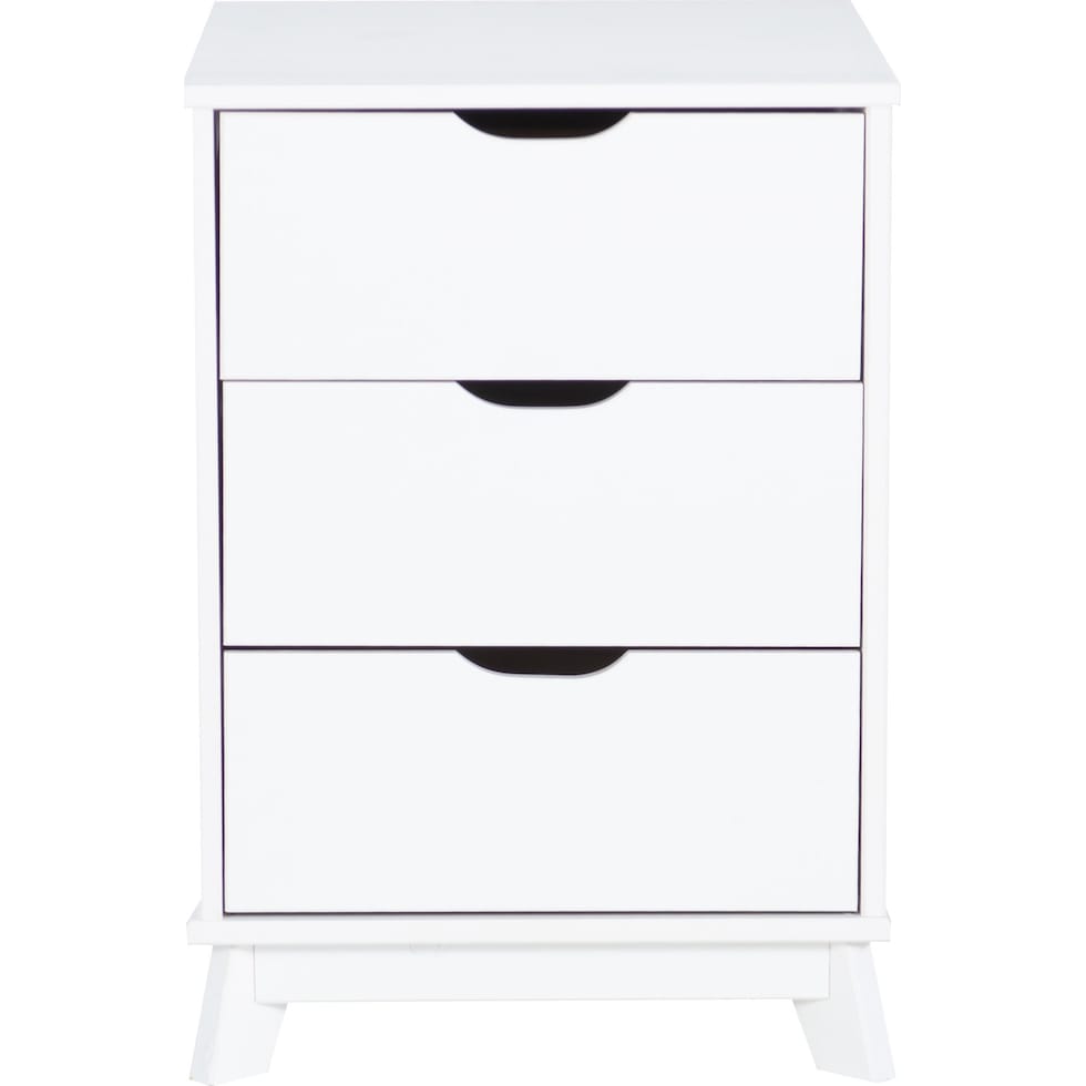 elna white nightstand   