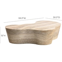 elodie light brown coffee table   