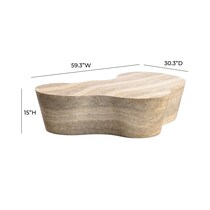 elodie light brown coffee table   