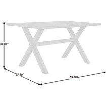 eloise dark brown dining table   