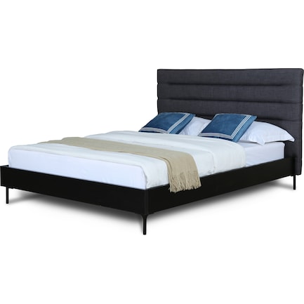 Eloise Full Upholstered Platform Bed - Gray