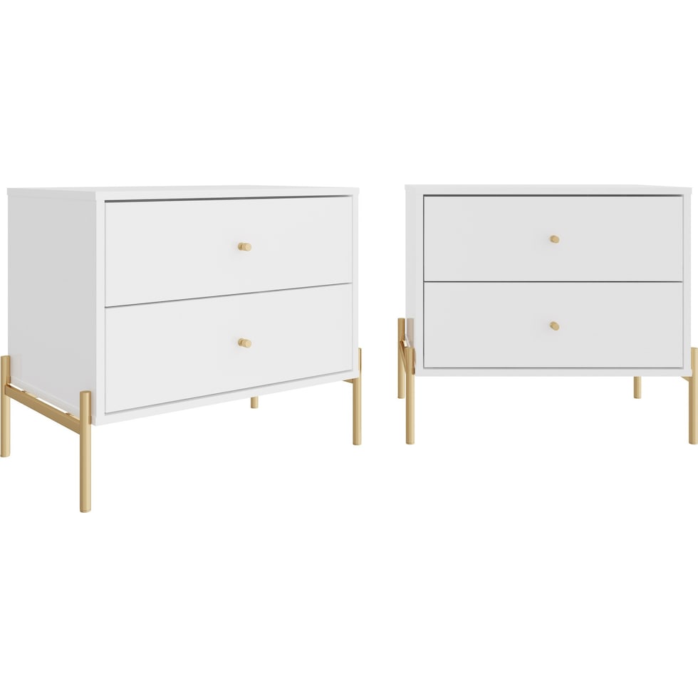 elowen white end table   
