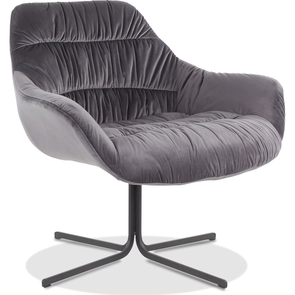 elsa gray accent chair   