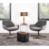 elsa gray accent chair   