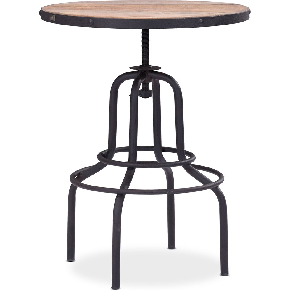 elston black adjustable bar table   