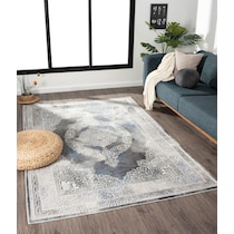 elston cream gray area rug  x    